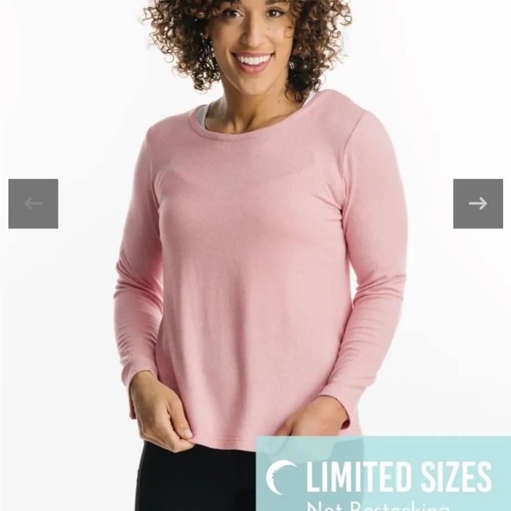 zyia pink lounge boyfriend split long sleeve T